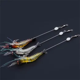 Falsk hängande räkorfiske locks simulering med krok mjuk bete plastfiske locka Baits casting reels Bionics 1 6TL C2