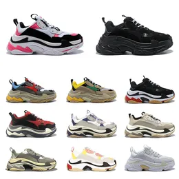 Triple S Platform Paris Outdoor Sneaker for Men Women Black Red White Green Buty Tenis Zwiększenie trampek 36-45