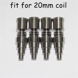 Universal 6 In 1 Titanium nails 10 14 18mm Female And Male Domeless Nail Carb Cap Quartz Banger nails For Glass/Silicone Pipe