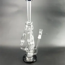 16-Zoll-Glaswasserbongs 4-Wurzel-Wabenrecycler-Dab-Rig 18-mm-Steckergelenk-Wasserpfeifen für Rauchzubehör