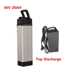 36V 20ah Silver fish Top discharge Li-ion Lithium battery Electric Bike Battery 36v 350W 500W 1000W 1500W