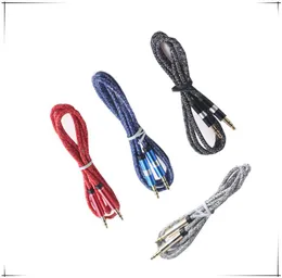Aux Cable Audio Cables 3.5mm Man till Manlig Audio Braid Cable Aux Cord för Samsung Dator, Bil