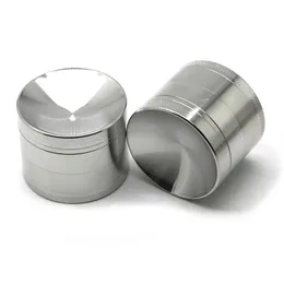accessori per fumatori smerigliatrici concave in stock argento 50mm senza logo smerigliatrice per erbe metallo vs pietra affilata