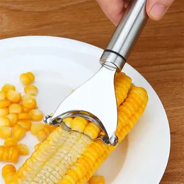 Rostfritt stål Corn Striper Corn Kernels COB Peeler Threshing Kerneler Blade Metal Kök Corn Cutter Slicer Tools