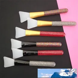 Soft Silica Gel Head Facial Mask Brush Plastic Cement Handle Cosmetic Brushes Film Adjusting Rod Beauty Tools 1 15wg L1