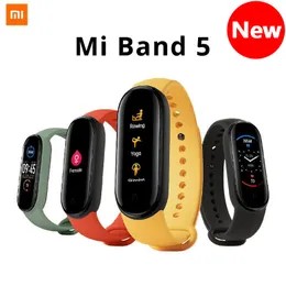 Xiaomi Mi Band 5 smart armband armband bara till oss 4 färg pekskärm miband 5 armband fitness blod syre spår hjärtfrekvens
