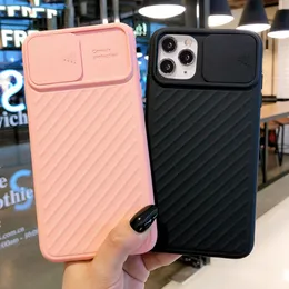 Camera Proteção à prova de choque do telefone iPhone para o caso do 11 Pro 11 X XR XS Max 7 8 6 6S Mais de cor sólida suave TPU silicone tampa traseira