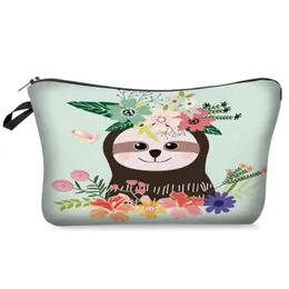 MPB014 cartone animato animale stampa 3D Borse cosmetiche fai-da-te Trucco da viaggio Borsa da viaggio Organizer Make Up Case Storage Pouch wash bag