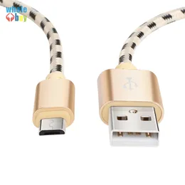 Cable de datos de carga rápida trenzado de celosía de fibra de nailon de 0,25 M tipo-c/Micro android cable USB de buena calidad