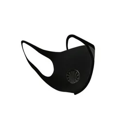 Återanvändbar andningsventilmasker Anti-allergiska munmasker Anti-dammar Anti Pollution Sponge Cycling Sport Designer Face Mask med ventil