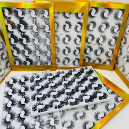 Doğal Uzun Kalın Yanlış Kirpikler 20 Pairs Set El Yapımı Kullanımlık 3D Sahte Lashes Curling Crisscross Yumuşak Işık 8 Modelleri Mevcut DHL Ücretsiz Kirpik Uzantıları