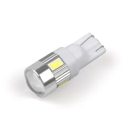 CAR 921 LED-lampor T10 W5W 194 LED-camperljusutbyte 6SMD 5630 Lampa med linsprojektor Kartdörrens licensplatta Backup Lights