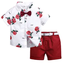 Kids Designer Clothes Boys Printed Shirts Shorts 2PCS Sets Causal Children Outfits Summer Kids Clothing 7 Designs Optional DHW4103