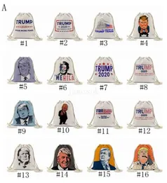 ترامب برسم أكياس حبل 24 أنماط حقيبة التخزين 2020 الولايات المتحدة الرئاسية الانتخابات ترامب حملة نمط حقيبة تسوق حقيبة الشاطئ DA682