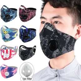 アウトドアスポーツサイクリングフェイスマスク防水防塵の呼吸口マスク活性炭ダストマスク+フィルター