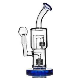 Straight Tube Hookahs Ice Pinch Oil Dab Rig Stereo Matrix Perc Glass Water Pipes Thick Glass Bongs with 18mm Joint