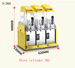 Sell at a low price three cylinder snow melting machine commercial slush ice making electric snow mud machine 110V/220V