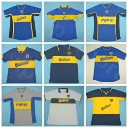 1995 1997 2000 2002 2007 Boca Juniors Vintage Maradona Retro Soccer Jersey Gago Caniggia Tevez Cardozo Benedetto Football Shirt Kits