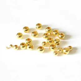 Epacket DHL 2,3.2,4,5,6,8mm Gold-plated iron beads DIY multi-purpose accessories round bead loose beads positioning beads DFDWZ031 Spacers