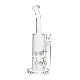 Glass Bong Hookahs Twin Cage Junior Water Pipe Reting Bubbler 14,5 "Tall 5mm tjocklek Bra design