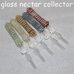Glass Nectar with 10mm Quartz Tips Keck Clip hookah Reclaim Catcher Nectar for Smoking