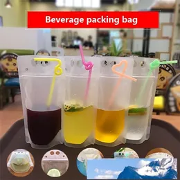 Saco de bebida de plástico auto-selado transparente beber leite recipiente de café bebendo Saco de suco de frutas saco de alimentos