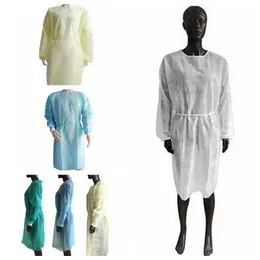 Non-woven Protective Clothing Disposable Isolation Gowns Clothing Suits Anti Dust Outdoor Protective Clothing Disposable Raincoat RRA3381-1