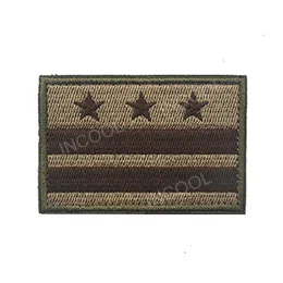 Embroidery Patch USA American District of Columbia Washington DC Flag Morale Patches Tactical Emblem Applique Embroidered Badges