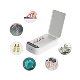 Drop Ship Phone Dusch Mobil UV sterilisator sterilisator sterilisator för telefonnyckel hörlursklocka sked 99% UV sanitizer box telefon renare