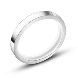 2020 Ny 3mm bred rostfritt stål Ring Enkel svansring av män och kvinnor