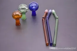Pipa per bruciatori di olio in vetro curvo colorato da 14 cm più recente Bong in vetro da 10 mm di spessore Tubi per olio d'acqua con diverso bilanciatore di vetro per fumare