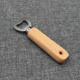 Wood Stainless Steel Corkscrew Handheld Wooden Handle Beer Opener High Quality Bottle Opener Gift Home Kitchen Tools