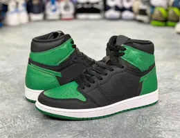 1s Zapato de baloncesto con punta verde pino 1s Toe Negro Verde Blanco Mujer Hombre Deporte al aire libre Sneaker 40-46