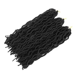 18 Inch Gypsy Locs Crochet Hair Goddess Faux Crochet Hair Ombre Nu Locs Crochet Dreadlocks Hair Extensions Wholesale Price Low