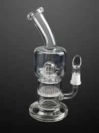 Cachimbos de água de 7,8 polegadas Heady reciclador dab rig favo de mel e cogumelo perc bongo de vidro 14mm Junta para acessórios de fumar