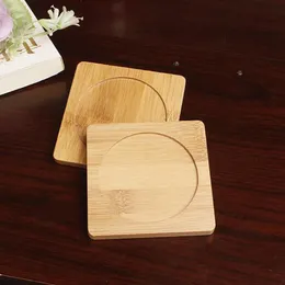 Creative Bamboo Placemat Insulation Pad, Anti-Scalding Square Bamboo Coaster