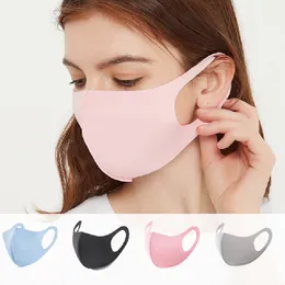 Черная маска рта дышащая унисекс пылезащитная губка маски для лица многоразовая анти загрязнение щит щит