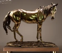 2020 venda quente New tipo frio elenco cobre decoração de casa cavalo ornamento de resina artesanato personalização Início artesanato presentes Negócios