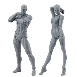 13cm Action Figure Toys Artist Movable Male Female Joint figure PVC body figures Model Mannequin bjd Art Sketch Draw figurine 3D CX200716