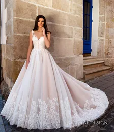 Blush Pink Wedding Dresses Bridal Ball Gowns Princess Sleeveless Scoop Neck Wedding Gowns Lace Appliques Petites Plus Size