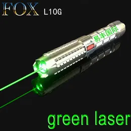 Foxlasers Green Laser Ficklight Fox-L10g Outdoor Rescue Laser Pointer 532nm Bygglärare Turistguide Navigering Astronomisk Stylus