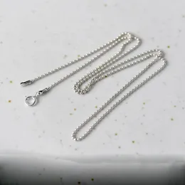 Pure 925 Sterling Silver Chain Choker Naszyjniki Dla Kobiet Srebrne Koraliki Łańcuch Do Wisiorek Biżuteria Walentynki prezent