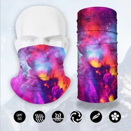 Magic Scarf 3d festligt huvudband Solreen Anti-Dust Print Masks Multi-Functional Face Mask för män och kvinnor Polyester Ridning Mask Lsk374