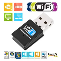 Mini 300M USB2.0 RTL8192 Adattatore dongle Wifi Dongle wifi wireless Scheda di rete Adattatori LAN 802.11n per computer portatile tablet PC con scatola