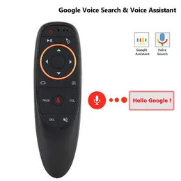 G10 G10S Voice Air Mouse 2.4GHz Wireless Google Microphone Remote Control IR Learning 6-axis Gyroscope for Android TV Box PC