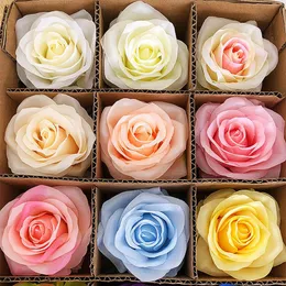 29Colory 10 cm Sztuczne kwiaty Rose Flower Heads Wedding Party Decoration Supplies Fake Flower Home Decorations HHA1450