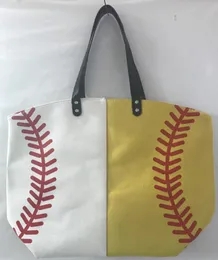 18 Styl Baseball Torba Tote Tote Płótno Torebki Softball Football Bag Ramię Piłka Nożna Torby Bawełniane Sporty Tote Torebka GGA3587-3