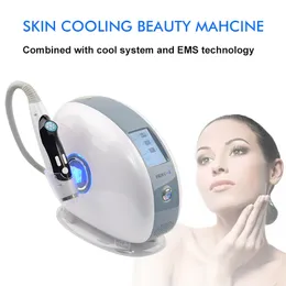 Bärbar Cool Cryoskin för hudstramning Anti Puffiness Facial Cooling and Electroporation Machine