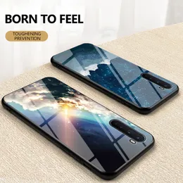 Ultra Slim Starry Sky Phone Cover Glossy Hepered Glass Case för OnePlus Nord 8 Pro 7T 7 6T 6 5T 5 ett plus