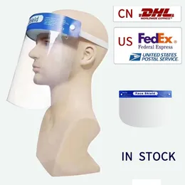 Em estoque! Ship Rápido 3 ~ 7 Dias Face Shield, Pet Transparente Anti-Névoa Ao Ar Livre, Isolamento Full Face, Prevenir Splash de Água, Spray